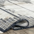 thumbnail image 4 of nuLOOM Delfina Striped Moroccan Fringe Area Rug, 4' x 6' 5", Beige, 4 of 9