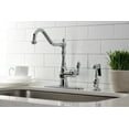 thumbnail image 3 of Gourmetier GSY7701ACLBS American Classic Single Handle Kitchen Faucet with Brass Sprayer, Polished Chrome, 3 of 5