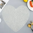 thumbnail image 6 of Fasiaou Nonslip Heat Insulating Mat Circles Antiscald Household Pvc Hollow Western Dinner Mat, Kitchen Organization Essentials, Kitchen Gadgets, Kitchen Utensils(Silver), 6 of 6