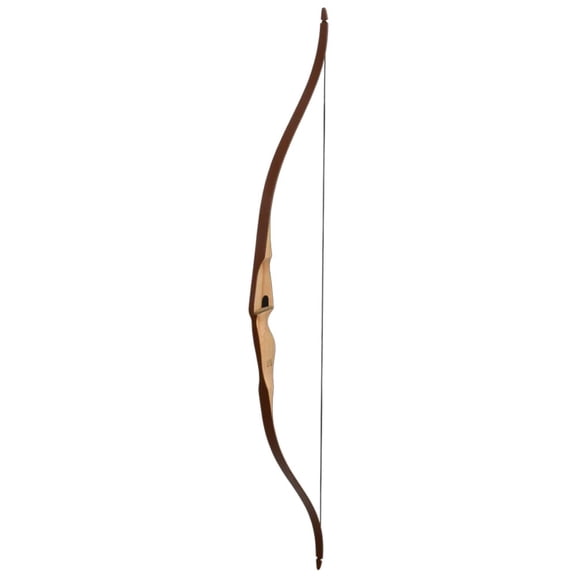 Bear Archery Little Bear Traditional Bow, 48" AMO, 20-25 lb Peak, Clear Maple Riser, Brown Glass Limbs, Made in USA (ALB2320LBR)