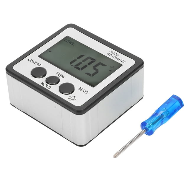 Medidor de ángulo digital, transportador, inclinómetro, caja de nivel con base magnética para carpintería