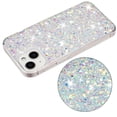 thumbnail image 6 of Compatible with iPhone 15 Plus Case Gel Glitter Sparkle Bling Women Girls Cases Cute Rubber Slim Soft Silicone TPU Shockproof Drop Phone Protective Cover for iPhone 15 Plus,White, 6 of 6