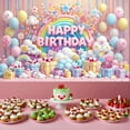 thumbnail image 5 of Birthday Polyester Banner Photography Backdrop Rainbow and Gift Box Theme with Balloons - Party Background Decoration for the Celebration, 5 of 9