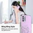thumbnail image 2 of Compatible with Samsung A33 5G Case Clear Glitter Sparkly Cases Shockproof Samsung Galaxy A33 5G Phone Case Silicone Cute Slim Protective Case (Samsung A33 5G, Purple), 2 of 13