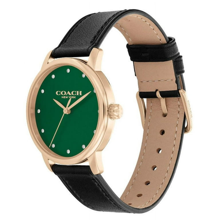 Coach 14503972 Grand Green Carnation Gold Tone Dial Black Coach 14503972 Grand Green Carnation Gold Tone Dial Black