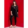 thumbnail image 5 of Roaman's Women's Plus Size Velour Hanky Hem Tunic, 5 of 6