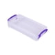 thumbnail image 1 of Caja de lápices de dibujo morada, estuche de lápices de dibujo transparente reforzado con hebilla de doble oreja, caja de almacenamiento de herramientas de plástico para artesanía con hebilla de doble, 1 of 2