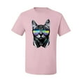 thumbnail image 2 of DJ Kitty Cat with Headphones | Mens Cat Lover Graphic T-Shirt, Light Pink, Medium, 2 of 3