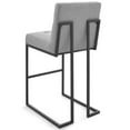 thumbnail image 6 of Bar Stool Chair Barstool, Fabric, Metal Steel, Black Grey Gray, Modern Contemporary Urban Design, Bar Pub Cafe Bistro Hotel Restaurant Hospitality, 6 of 8