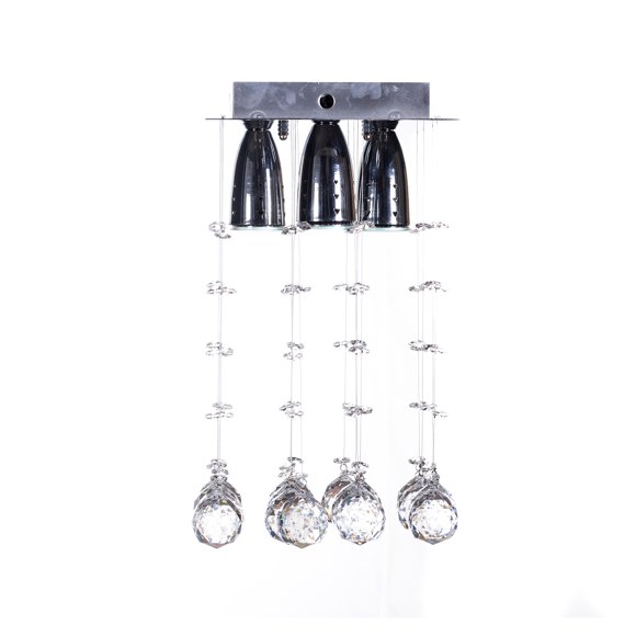 Candil de Cristal Cortado Gamalux Williams Krystal Flat de 3 Luces