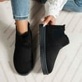 thumbnail image 5 of Bnwani Womens Boots Toe Mid-Calf Fleece Warm Casual Solid Knight Snow Boot Black Size 5.5, 5 of 5