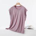 thumbnail image 4 of WRFWUL Womens 2 Pack Cap Sleeve Tank Tops with Built in Bra Casual Crew Neck T-Shirts Summer Basic Padded Yoga Athletic Shelf Bra Tops, 4 of 4