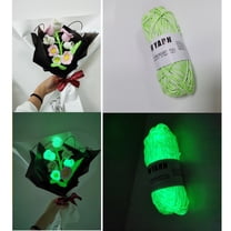 Litrail 2 Rolls Glow in the Dark Yarn, 174ft Polyester Fingering Weight Yarn for Crochet Knitting DIY Crafts