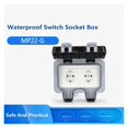 IP66 Weatherproof Switch Socket Box Outdoor Wall Power Socket 13A