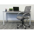 thumbnail image 3 of Boss Office Products Mesh Back with Pewter Finish Task Chair with Casters, Charcoal Grey, 3 of 9
