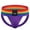 Purple, variant on Brnmxoke Mens Rainbow Jockstrap Underwear Low Waist Mesh Breathable Athletic Supporter Jock Straps Spandex Hollow Hot Male Underpants