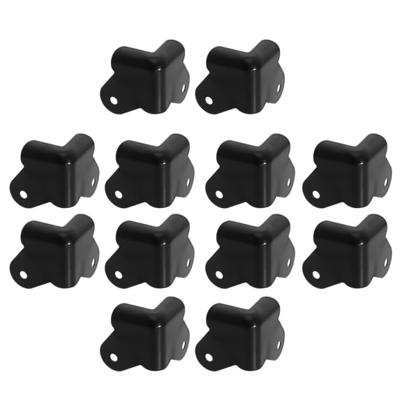 OUNONA 24Pcs Iron Speaker Corner Covers Black Practical Protective Guard for Speaker Case Edges