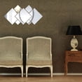 thumbnail image 2 of 7Pcs Silver Squares Mirror Wall Stickers Removable Wall Decal Stickers plastic Mirror Wall Home Decor, 2 of 5