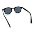 thumbnail image 7 of Micro Snug Round Hipster Horn Rim Nostalgic Retro Plastic Sunglasses All Black, 7 of 7