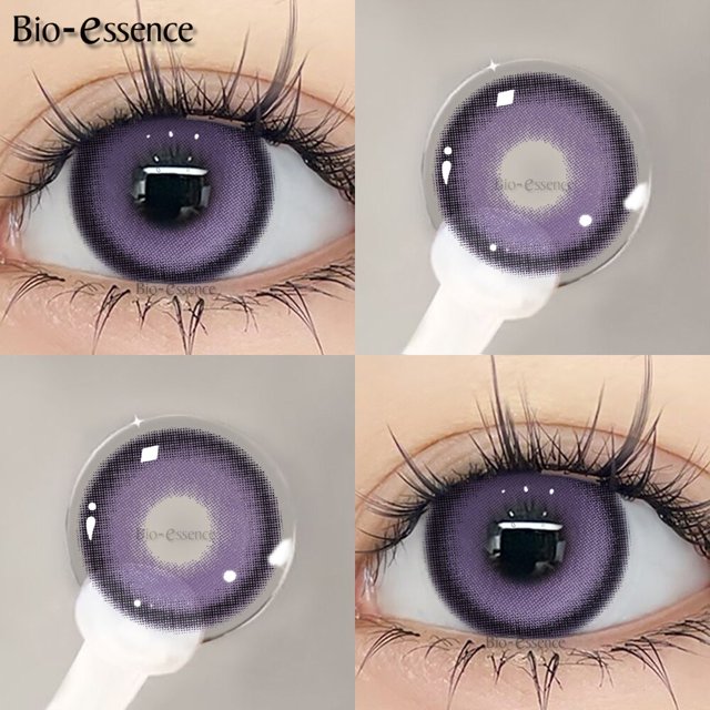 Bio-essence-lentillas coreanas de colores, lentes para miopía azul graduadas, lentes coreanas de alta calidad, 1 par
