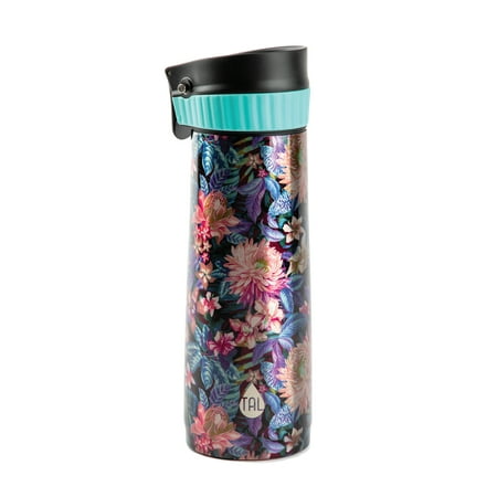 TAL Double Wall Insulated Stainless Steel Verve Push Travel Mug 16oz, Garden