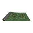 thumbnail image 2 of Ahgly Company Indoor Square Abstract Turquoise Blue Modern Area Rugs, 7' Square, 2 of 4