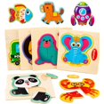 thumbnail image 4 of Rompecabezas 3d de madera para niños, juguetes educativos tempranos para niños, rompecabezas de tráfico de animales de dibujos animados, regalos, 4 of 4