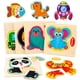 thumbnail image 4 of Rompecabezas 3d de madera para niños, juguetes educativos tempranos para niños, rompecabezas de tráfico de animales de dibujos animados, regalos, 4 of 4
