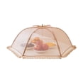 thumbnail image 4 of Extra Large Food Cover Tent 31" Foldable Mesh Umbrella | Outdoor Picnic Table Protector | Reusable Yellow Insect Screen Net | Durable Metal Frame, Easy Clean, Compact Storage | Meal & Vegetable Cover, 4 of 8
