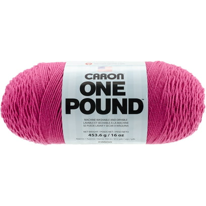 Caron One Pound Yarn Dark Pink.