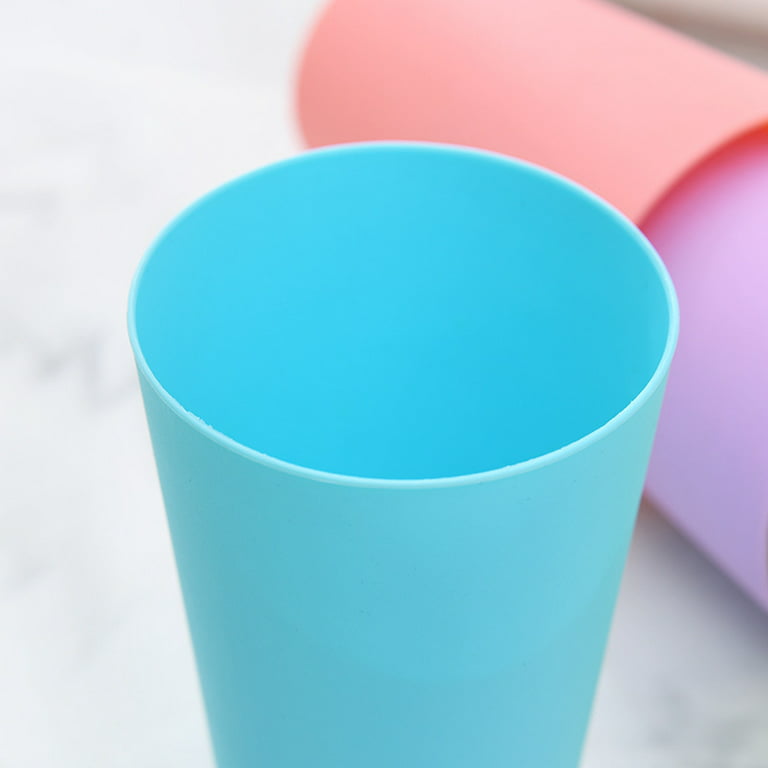 Coloured Plastic Cups (12 Pack) - 330ml/11 fl oz - Reusable Drinking  Tumblers in 4 Colours - Hard Plastic Drinkware for Parties, Camping, BBQs