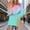 Light Green, variant on Womens Raw Frayed Round Neck Long Sleeve Tunic Sweatshirt Oversized Ombre Dip Dye Gradient Tone Loose Lightweight Pullover Light Green 3XL