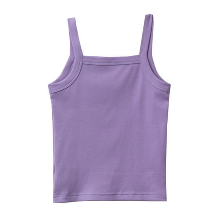 

Kids Undershirt Tank Top Soft Undershirt for Boys and Girls Ribbed Knit Tank Tops Skin-Friendly T Shirts for Boys Baby Girl Clothes