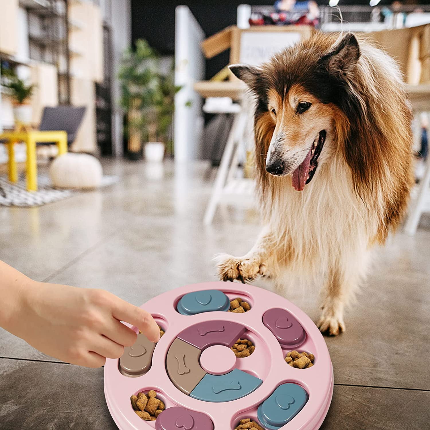 Dog Slow Feeder Puzzle Toy Interactive Dog Treat Puzzle Feeder for Mental Stimulation IQ Training Dog Enrichment Toy for Small Medium Large Dogs