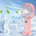 thumbnail image 3 of Dopebox Portable Window Air Conditioner Small Table Fan 12v Portable Air Conditioner 3 Speed Evaporative Cooler, for Room Desk Office (Pink), 3 of 9