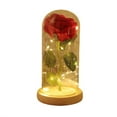 thumbnail image 3 of Light-Up Eternal Rose Dome - Preserved Real Touch Flower in Glass Dome with LED Illuminated Base, Elegant Home Decor & Gift for Her for Anniversary, Valentine's Day, Birthday, 3 of 7