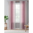 thumbnail image 5 of Sheer Curtains 84 Inches Long, Pink Grey Ombre Semi Sheer Curtains Light Filtering Window Treatment, Farmhouse Gradient Minimalist Privacy Voile Drapes for Living Room Bedroom 52x84 Inch, 5 of 7