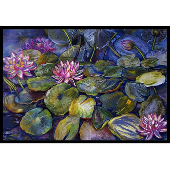 Waterlilies by Neil Drury Indoor or Outdoor Mat, 18 x 27