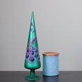 thumbnail image 2 of 15" Green Peacock Gem Glass Finial Christmas Tree Topper - Unlit, 2 of 2