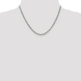 thumbnail image 2 of 14k White Gold 18 Inch 3.35mm Curb Chain Necklace Pendant Charm, 2 of 9