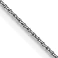 thumbnail image 2 of Solid 14K White Gold 1.1mm Diamond-cut Spiga with Spring Ring Lock Chain - 18", 2 of 8