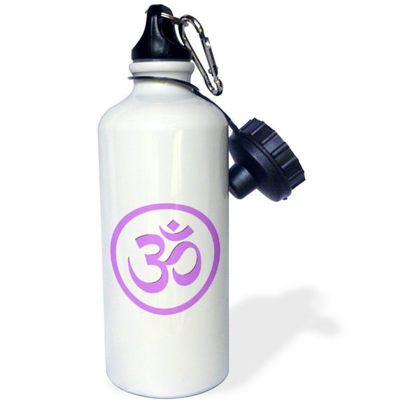 3dRose Om, Namaste, Purple - Water Bottle, 21-ounce