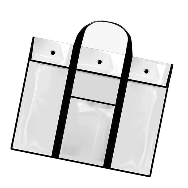Bolsa de arte organizadora de pared con borde impermeable, portátil, organizador de documentos y archivos, póster Negro