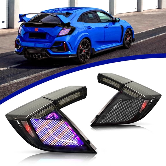 PrismBeam Digital Tail Lights For 2016-2021 Honda Civic 10th Hatchback Set