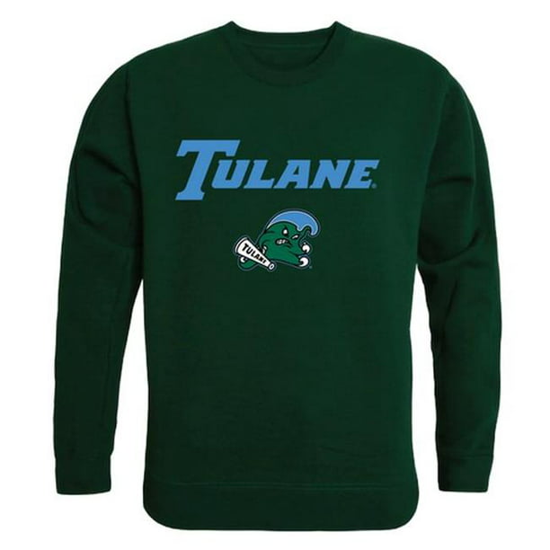 W Republic 508-198-FR2-04 Tulane University Men College Crewneck  Sweatshirt, Forest White - Extra Large