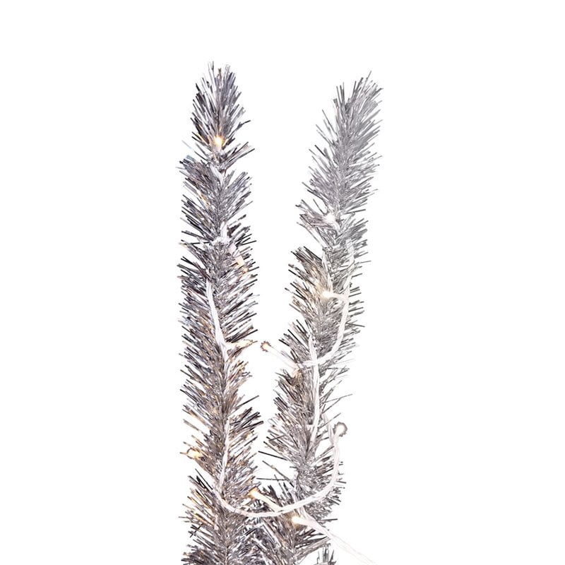 Vickerman K196381LED 8 ft. x 51 in. Vintage Aluminum Artificial ...