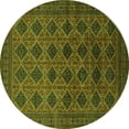 thumbnail image 1 of Ahgly Company Indoor Round Oriental Green Industrial Area Rugs, 3' Round, 1 of 4