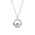 thumbnail image 1 of Collier Pendentif Claddagh en Argent Sterling, 18 Pouces, 1 of 1