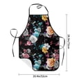 thumbnail image 4 of Naloa 1Pack Adjustable Bib Apron Waterdrop Resistant Cooking Kitchen Aprons for Women Men Chef, Hibiscus Rose Print, 4 of 5