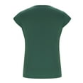 thumbnail image 6 of HBYJLZYG Slim Fashion Women's Casual Solid Color Short Sleeve Round-Neck Blouses Shirts, 6 of 7
